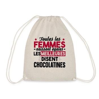 Chocolatine Pain Chocolat Humour Boulangerie - Sac de sport léger - nature - Devant