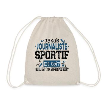 Journaliste Sportif Super Pouvoir Cadeau Humour - Sac de sport léger - nature - Devant