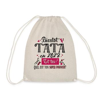 Tata 2023 Super Pouvoir Tante Cadeau Femme Humour - Sac de sport léger - nature - Devant