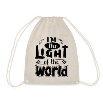 Ich bin das Licht der Welt, Lustiger Spruch - Turnbeutel - Natur - Vorne