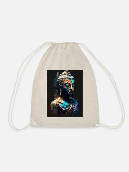 Abstrakte Buddha-Statue - Turnbeutel - Natur