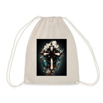Croix chrétienne abstraite - Sac de sport léger - nature - Devant