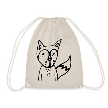 FUCHS black - Turnbeutel - Natur - Vorne