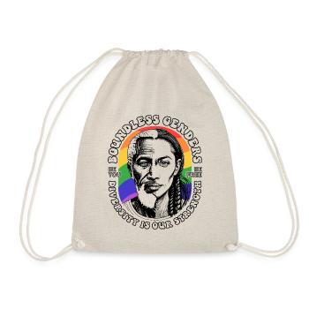 LGBTQIA+ Diversity Celebrated: Unique T-Shirt - Drawstring Bag - nature - Front