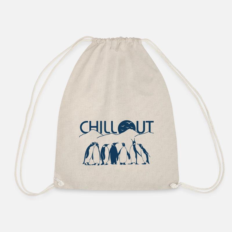 Penguins and cold - Drawstring Bag - nature