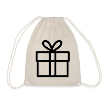 Kleine Geschenkbox - Turnbeutel - Natur - Vorne