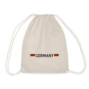 Germany Soccer Football Fan Shirt Flag - Drawstring Bag - nature - Front