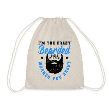 Cadeau drôle d'oncle barbu fou - Sac de sport léger - nature - Devant