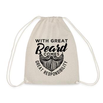 With Great Beard Comes Great Responsibility Gift - Turnbeutel - Natur - Vorne