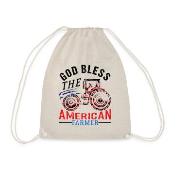 God Bless The American Farmer Tractor - Sac de sport léger - nature - Devant