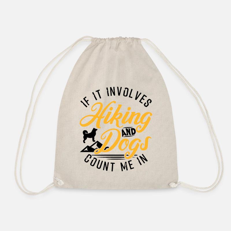 If It Involves Hiking And Dogs Count M - Turnbeutel - Natur