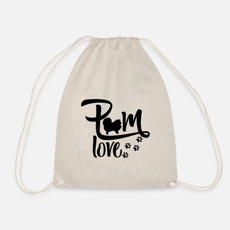 Pom Love - Zwergspitz - Turnbeutel - Natur
