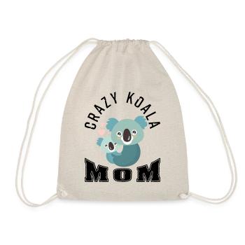 Crazy Koala Mom - Drawstring Bag - nature - Front