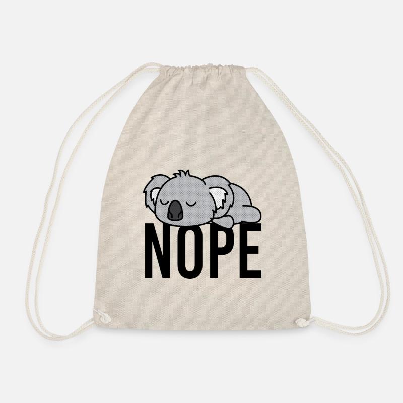 Nope Funny Koala Fan - Turnbeutel - Natur