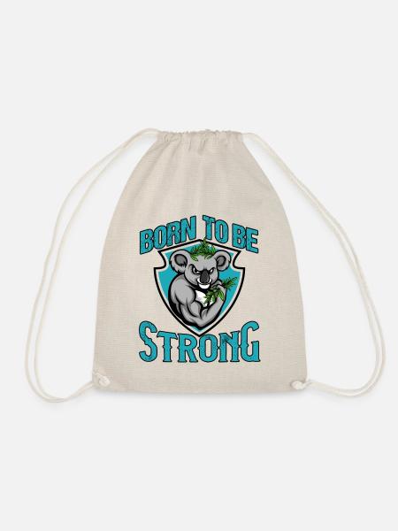 Born To Be Strong - Turnbeutel - Natur
