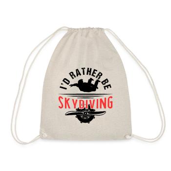 I'd Rather Be Skydiving - Drawstring Bag - nature - Front