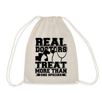 Real Doctors Veterinarian Vet Surgeon Profession - Drawstring Bag - nature - Front