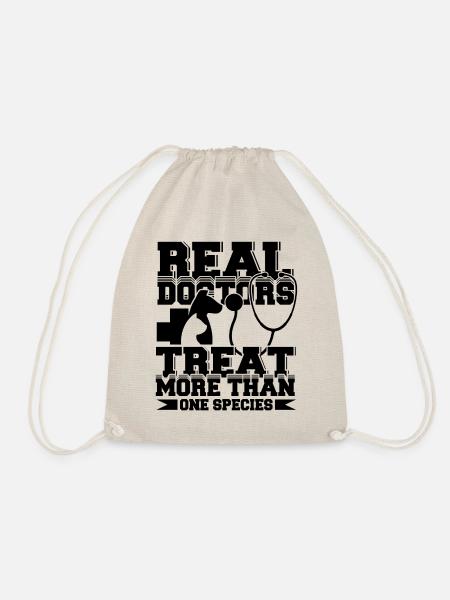 Real Doctors Veterinarian Vet Surgeon Profession - Turnbeutel - Natur