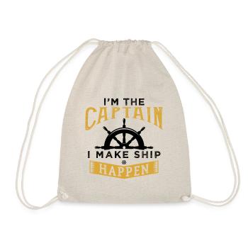 I'm The Captain Boat Cruiser Gift - Turnbeutel - Natur - Vorne