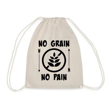 No Grain No Pain Gluten Free Gift - Drawstring Bag - nature - Front