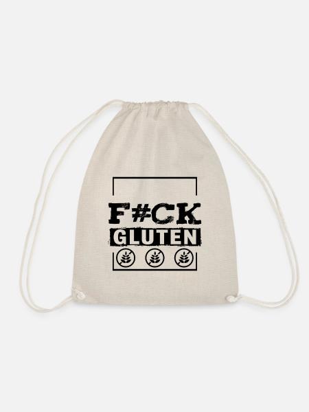 F#ck Gluten - Gluten Free Gift - Turnbeutel - Natur