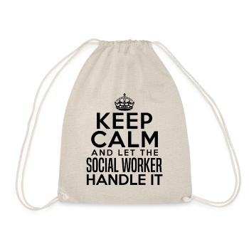 Cadeau de titre de profession de travailleur social - Sac de sport léger - nature - Devant