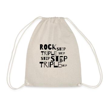 Lindy Hop dance move Rock Step Triple Step black - Drawstring Bag - nature - Front