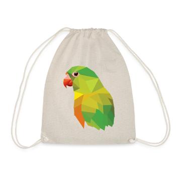 Perroquet oiseau mosaïque low poly - Sac de sport léger - nature - Devant