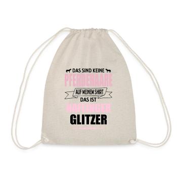 Pferde Pferd Haflinger Reiter Geschenk - Turnbeutel - Natur - Vorne
