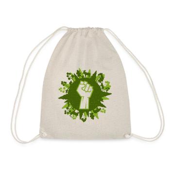 Eco friendly protest - Drawstring Bag - nature - Front