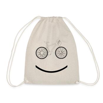 Mountain bike funny cycling gift - Drawstring Bag - nature - Front