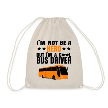 Chauffeur de bus Héros de bus Idée drôle de cadeau disant - Sac de sport léger - nature - Devant