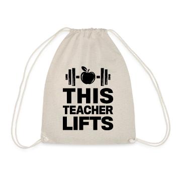 Ce professeur soulève des cadeaux drôles de professeur - Sac de sport léger - nature - Devant