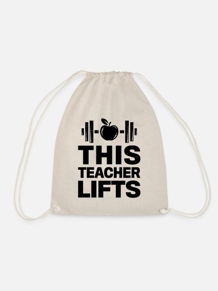 This Teacher Lifts Funny Teacher Gifts - Turnbeutel - Natur