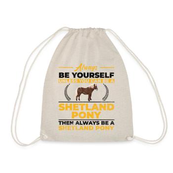 Shetland Ponys sort Pony femmes cadeau - Sac de sport léger - nature - Devant