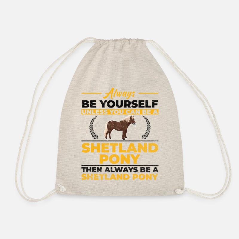 Shetland Ponys Spruch Pony Frauen Geschenk - Turnbeutel - Natur