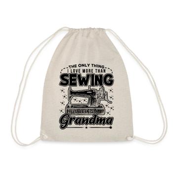 Sewing And Being A Grandma - Sac de sport léger - nature - Devant