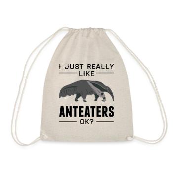 Anteater Gift Birthday Saying Women - Drawstring Bag - nature - Front