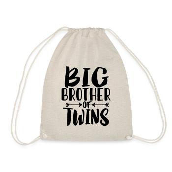 Brother twins pregnancy siblings - Drawstring Bag - nature - Front