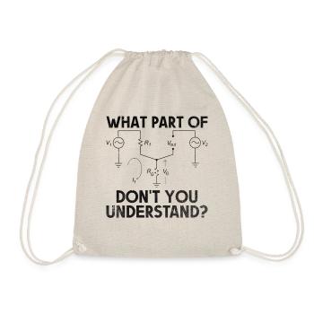 Electrician Fix Mistake Funny Gift - Drawstring Bag - nature - Front