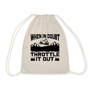 Snowmobile saying snowmobile snowmobile - Drawstring Bag - nature - Front