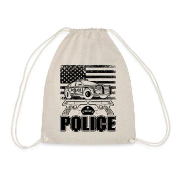 Police Officer Halloween Costume Cop Humor Party - Drawstring Bag - nature - Front