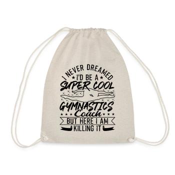 Super Cool Gymnastics Coach - Drawstring Bag - nature - Front