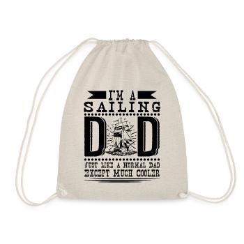 Cool Sailing Dad Funny Sailor Quotes - Drawstring Bag - nature - Front