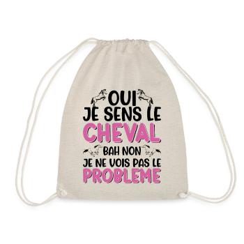 Oui je sens le cheval pas le problème - Sac de sport léger - nature - Devant