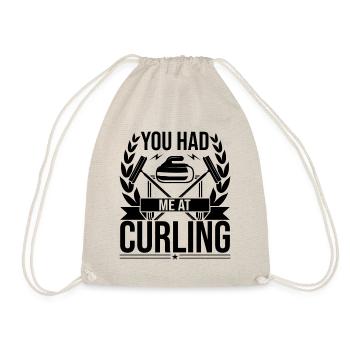 Tu m’as eu au curling - Sac de sport léger - nature - Devant