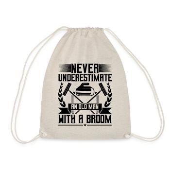 Never Underestimate An Old Man With A Broom - Turnbeutel - Natur - Vorne