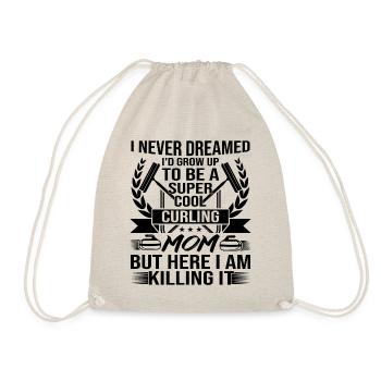 Super Cool Curling Mom - Drawstring Bag - nature - Front