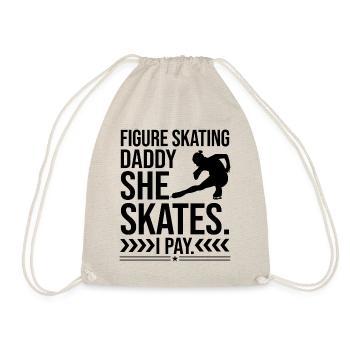 Figure Skating Daddy Funny Ice Skater - Turnbeutel - Natur - Vorne