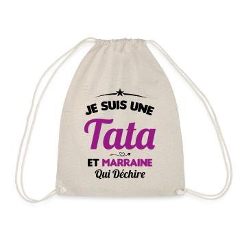 Je Suis Une Tata et Marraine Qui Déchire - Sac de sport léger - nature - Devant